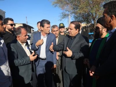 بازدید استاندار ایلام از شهرک «هزارانی» و مردم سیل‌زده